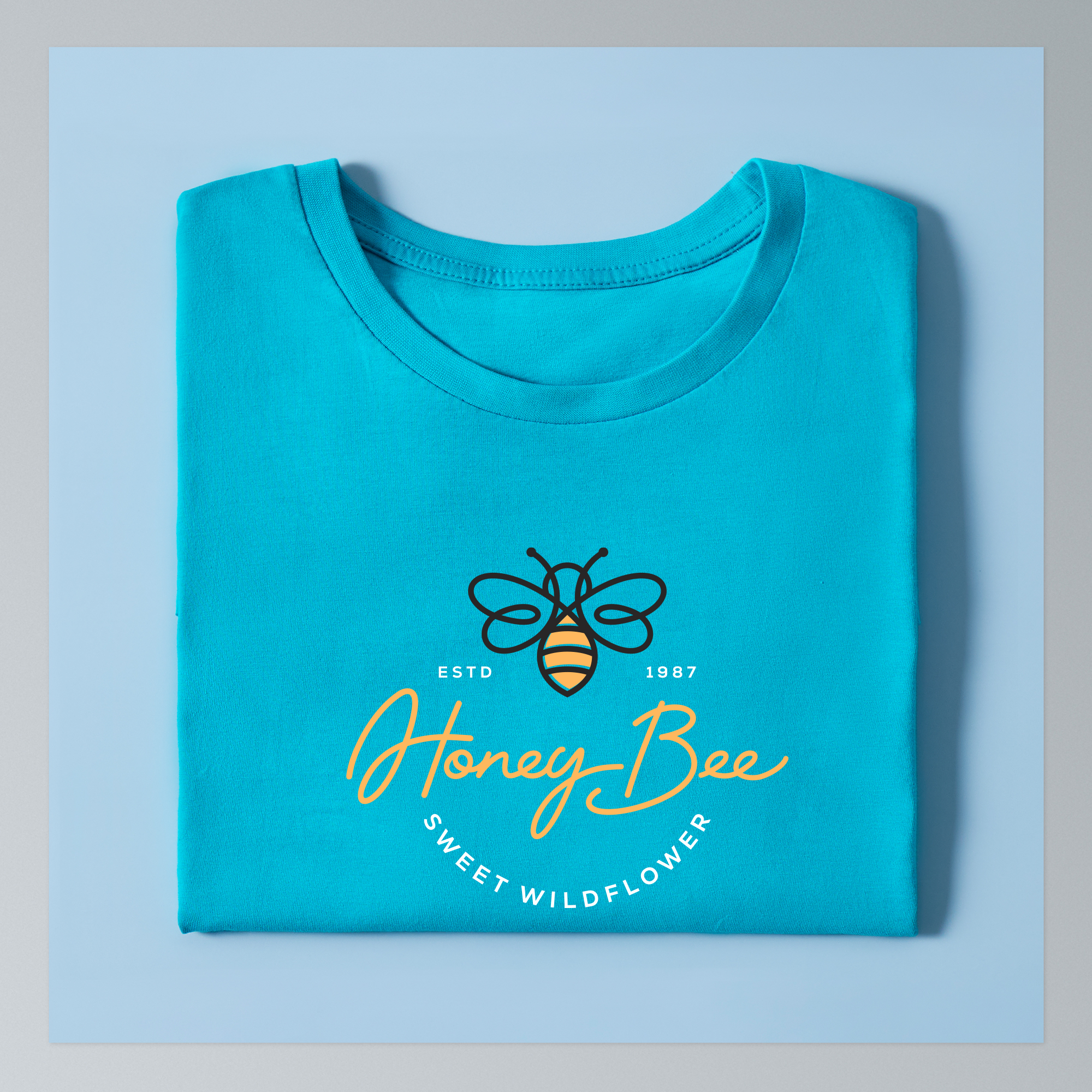 Blue round neck t-shirt