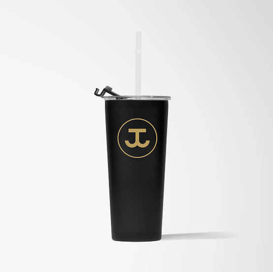 Full Color 21 oz. Ewan Stainless Steel Tumbler With Straw